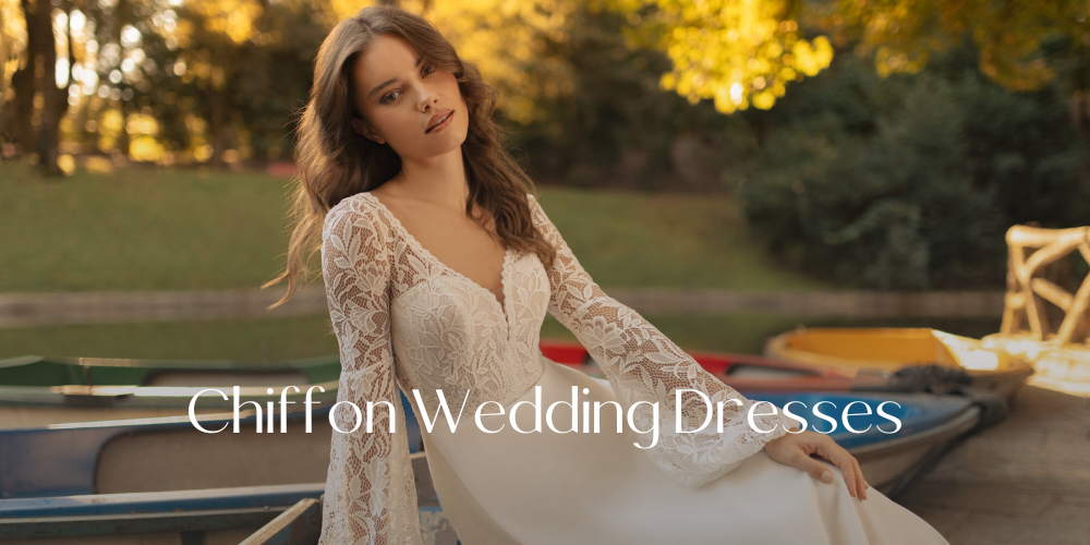 Chiffon wedding dresses by Libelle Bridal