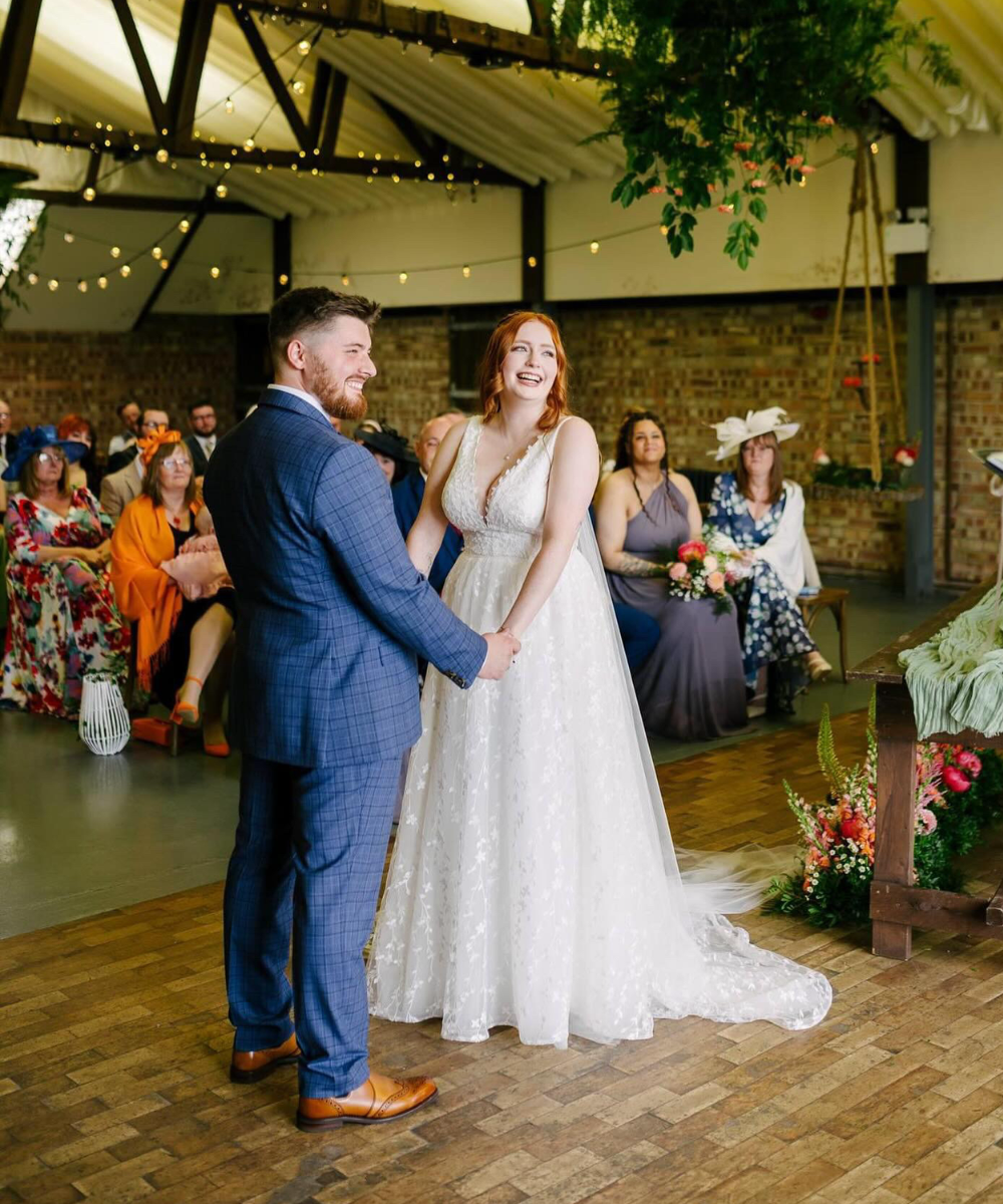 Libelle Bridal real bride Vicky in her wedding dress