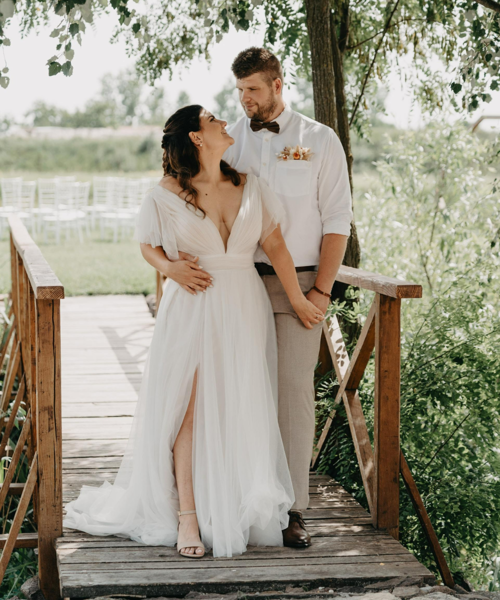 Libelle Bridal real bride in her wedding dress