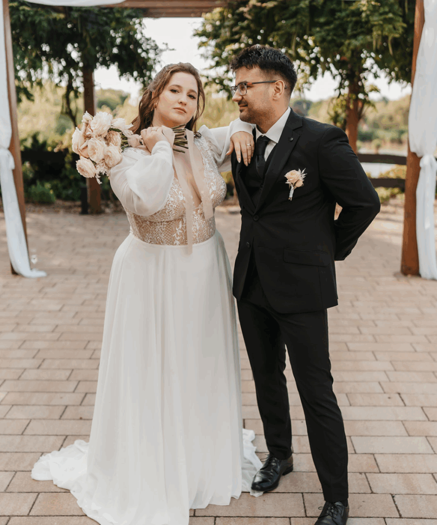Real bride in her wedding dress Hadid